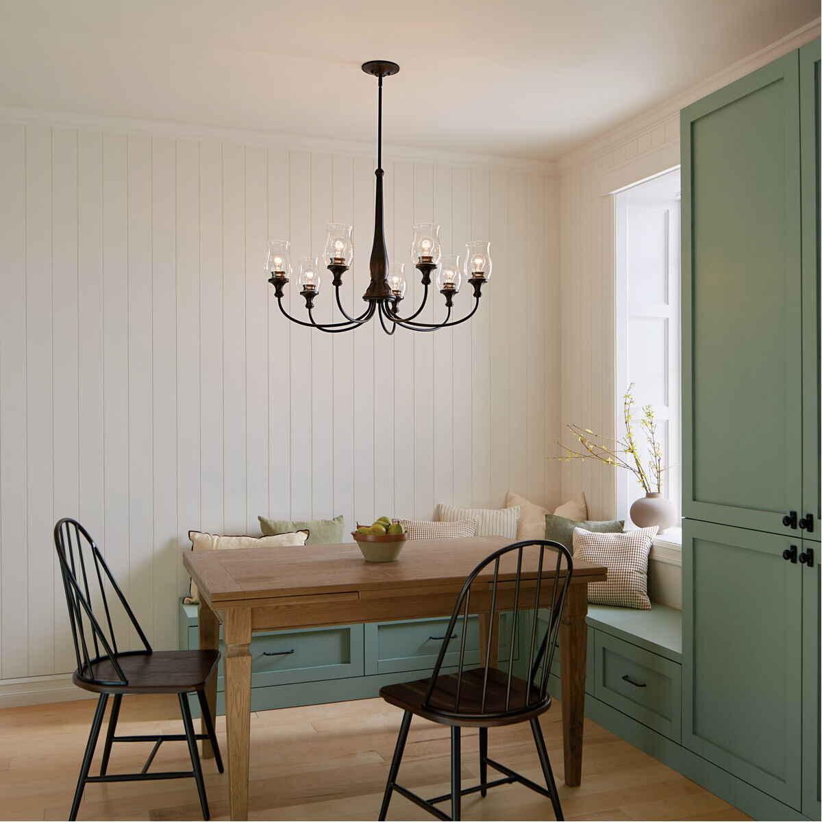 Homestead Melis 7 Light 35.75 inch Black Chandelier Ceiling Light